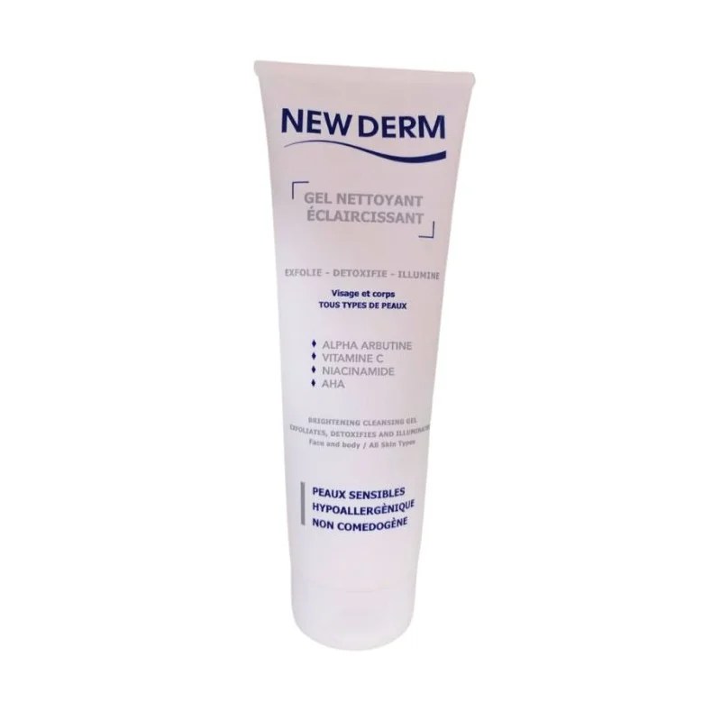 Newderm  NEWDERM GEL NETTOYANT ECLAIRCISSANT VISAGE ET CORPS 250 ML
