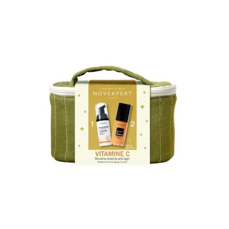 NOVEXPERT  NOVEXPERT COFFRET SERUM BOOSTER A LA VITAMINE C 30 ML + MOUSSE NETTOYANTE FLASH ECLAT 40ML OFFERT