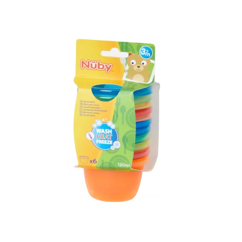 Nûby  Nûby Lot de 6 Pots Pour Encas 3M+ - 120ml