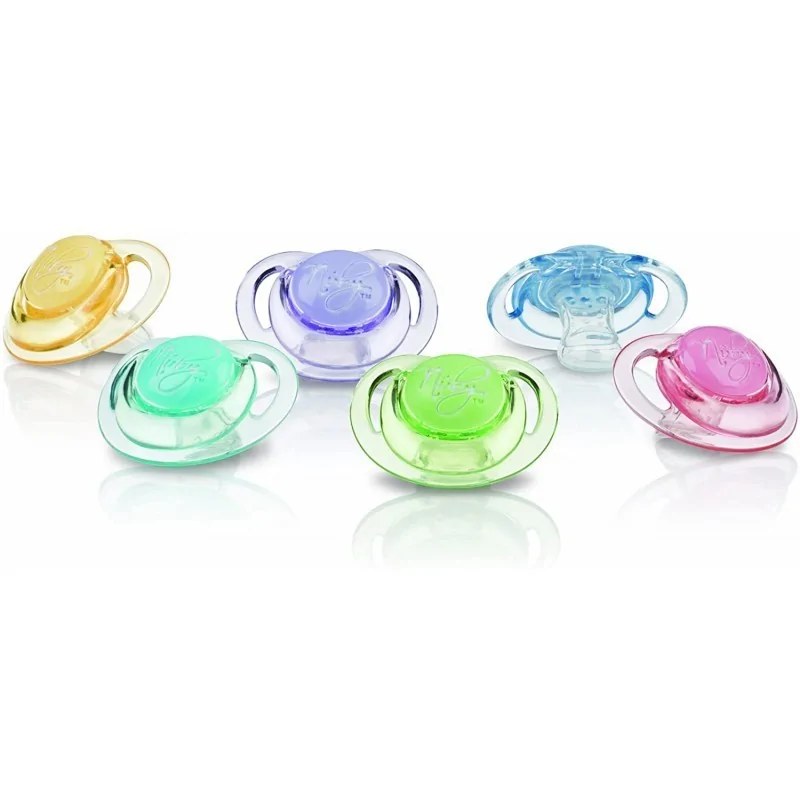 Nûby  NUBY Sucette en silicone orthodontique avec picots de massage et boite de rangement en PP   0-6m+   NT67522SOSN