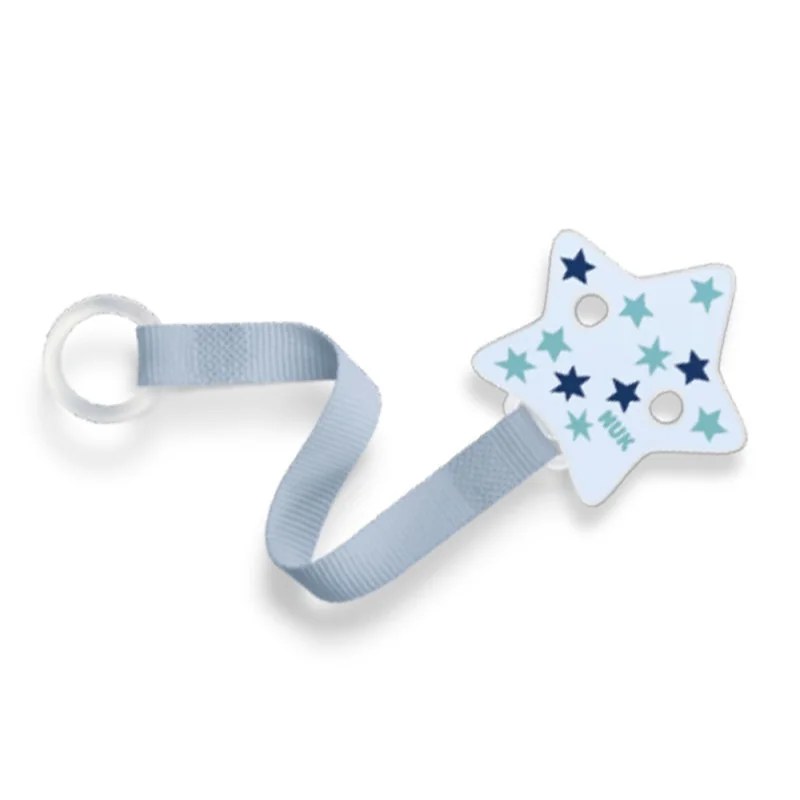 NUK NUK Attache sucette tissu étoiles bleues
