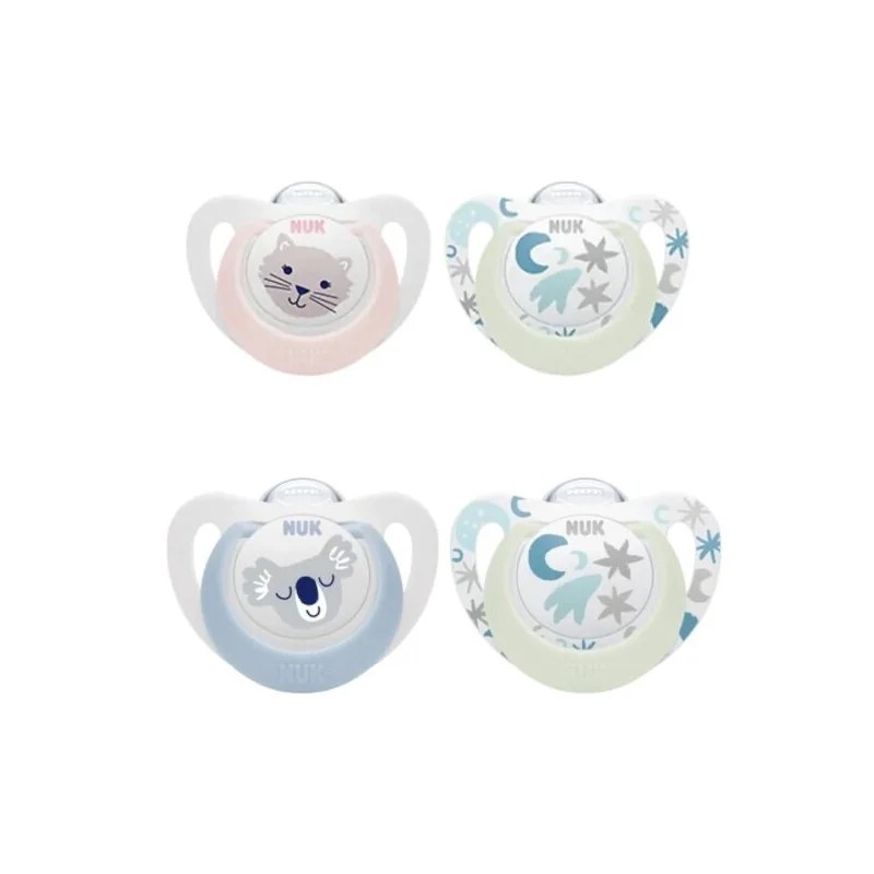 NUK NUK Deux Sucette Star Night & Day 0-6m