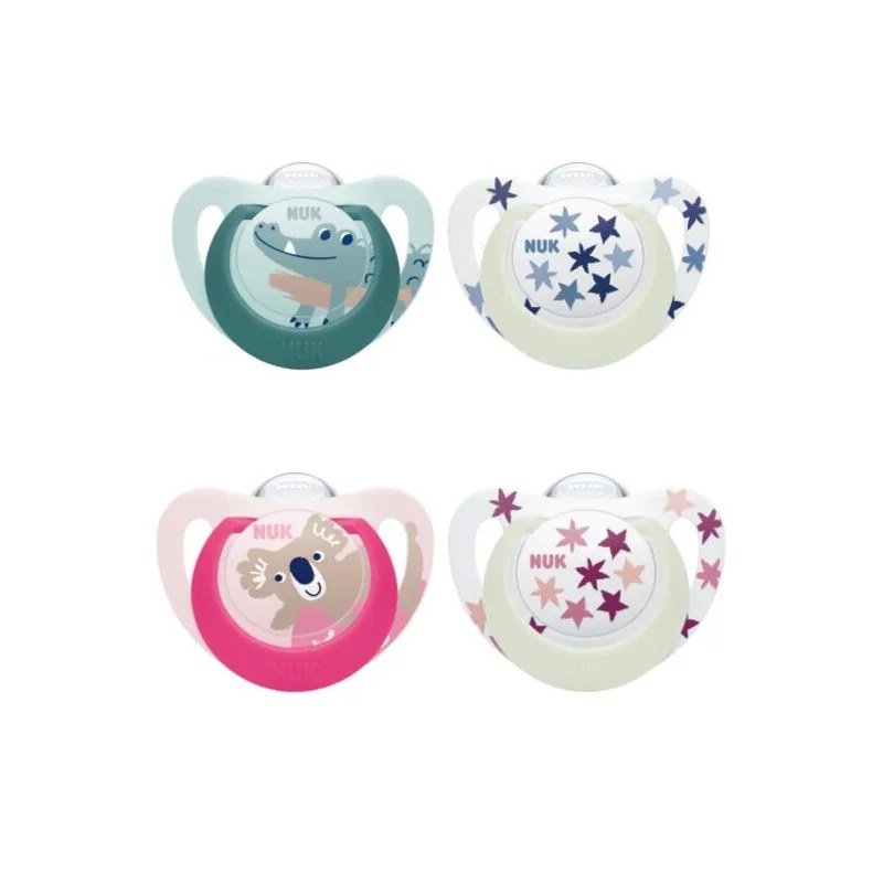 NUK NUK Deux Sucette Star Night & Day 6-18m