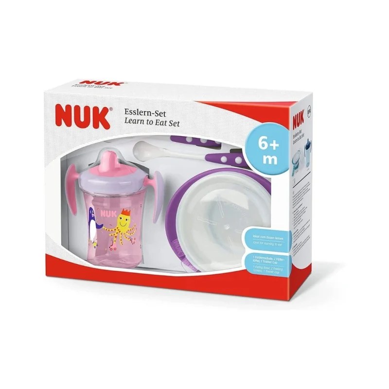 NUK NUK Set Repas Rose/Violet 6+