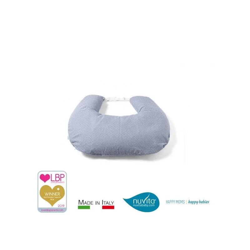 Nuvita NUVITA COUSSIN D'ALLAITEMENT HYPOALLERGÉNIQUE, RESPIRANT, IMPERMÉABLES À L’EAU - FEEDFRIEND BLU BIANCO