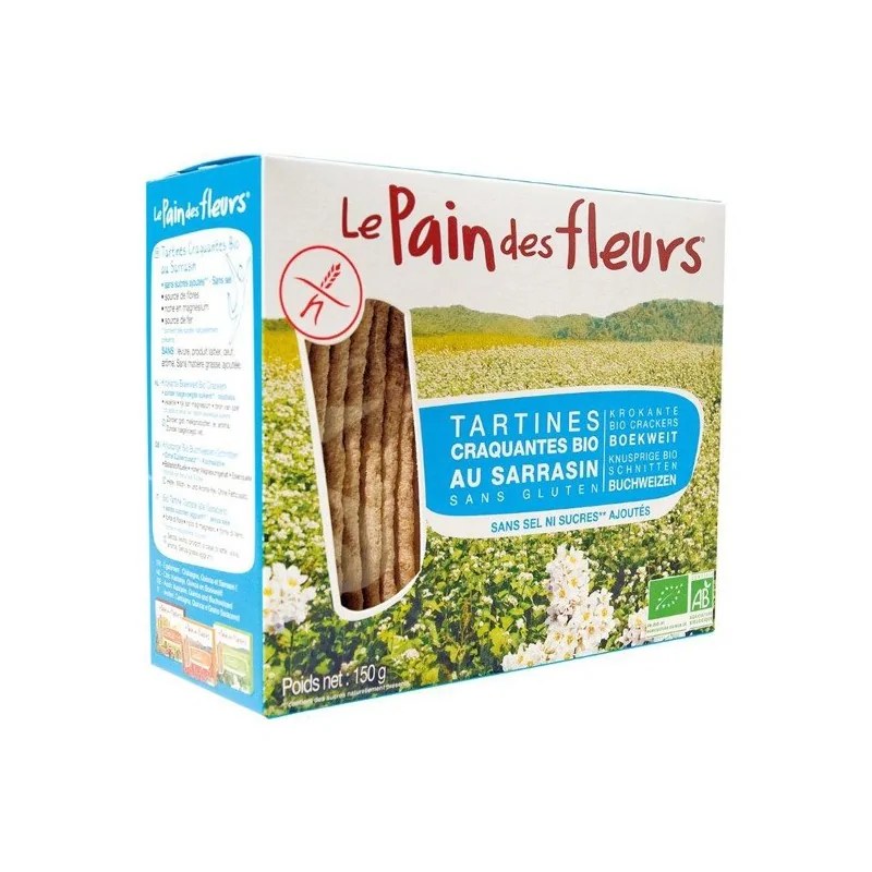 Pain des fleurs Le Pain des Fleurs Tartines Craquantes au Sarrasin sans Sel ni Sucres 150G
