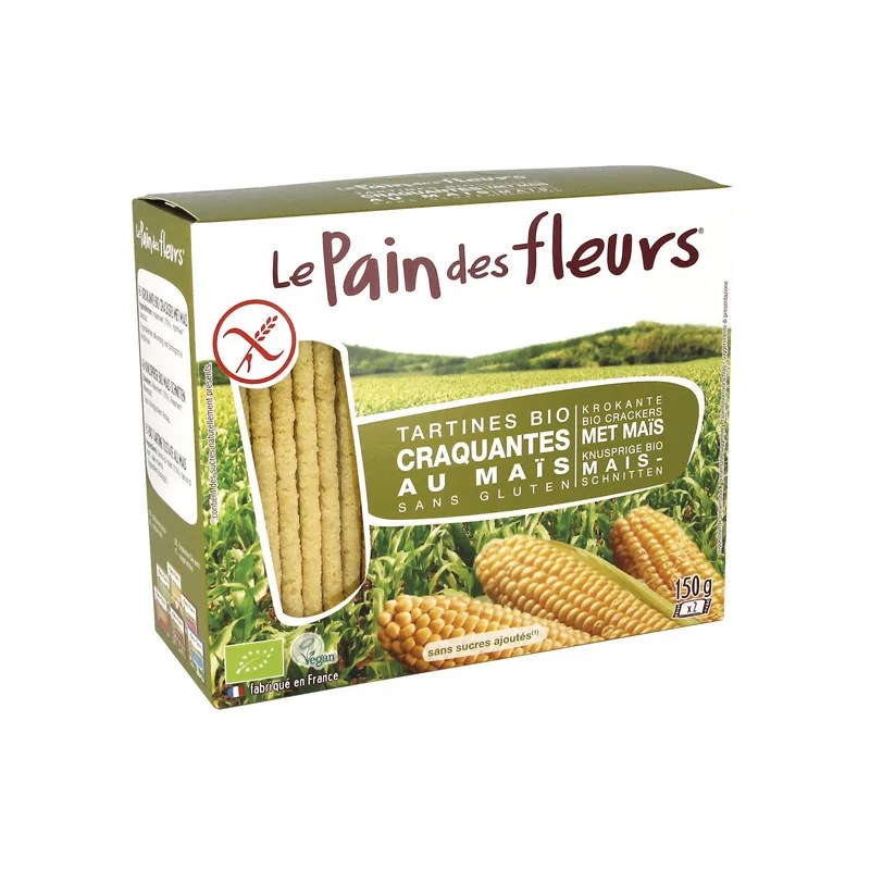 Pain des fleurs Le Pain des Fleurs Tartines Craquantes Maïs Riz 150G