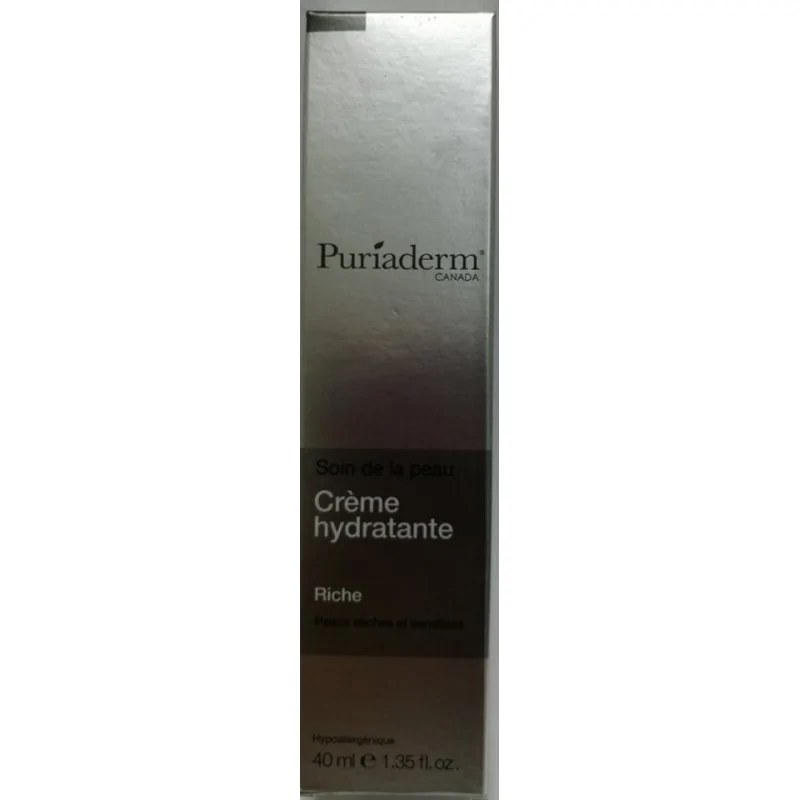 puriaderm PURIADERM CRÈME HYDRATANTE RICHE 40 ML PEAUX SÉCHES ET SENSIBLES