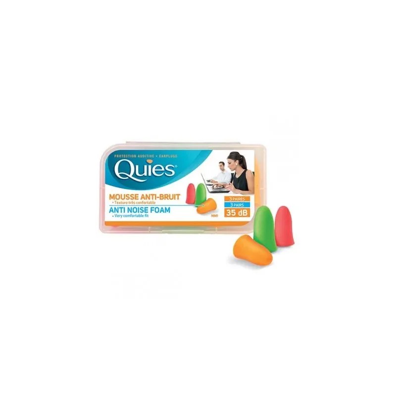 QUIES QUIES EN MOUSSE FLUO BTE 6 UNITÉS