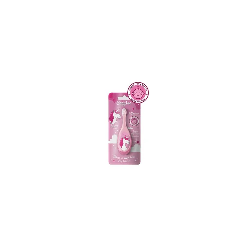 SAGYENE SAGYENE Brosse à dents Ergonomique Licorne Rose 0-2ans - A00137