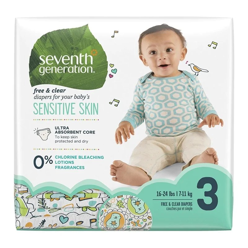 Seventh Generation SEVENTH GENERATION COUCHES BEBE PUR ET SIMPLE STAGE 3: 7-11 KG (31 Unites)