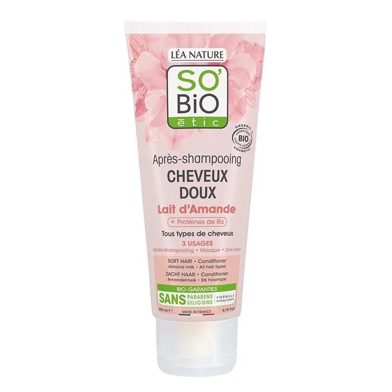 SO'BiO SO’BiO APRÈS-SHAMPOOING CHEVEUX DOUX LAIT D’AMANDE 200ML