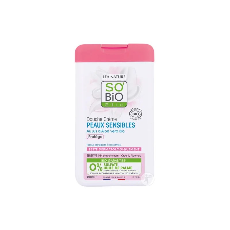 SO'BiO SO BIO DOUCHE CRÈME AU JUS D’ALOE VERA 450 ML