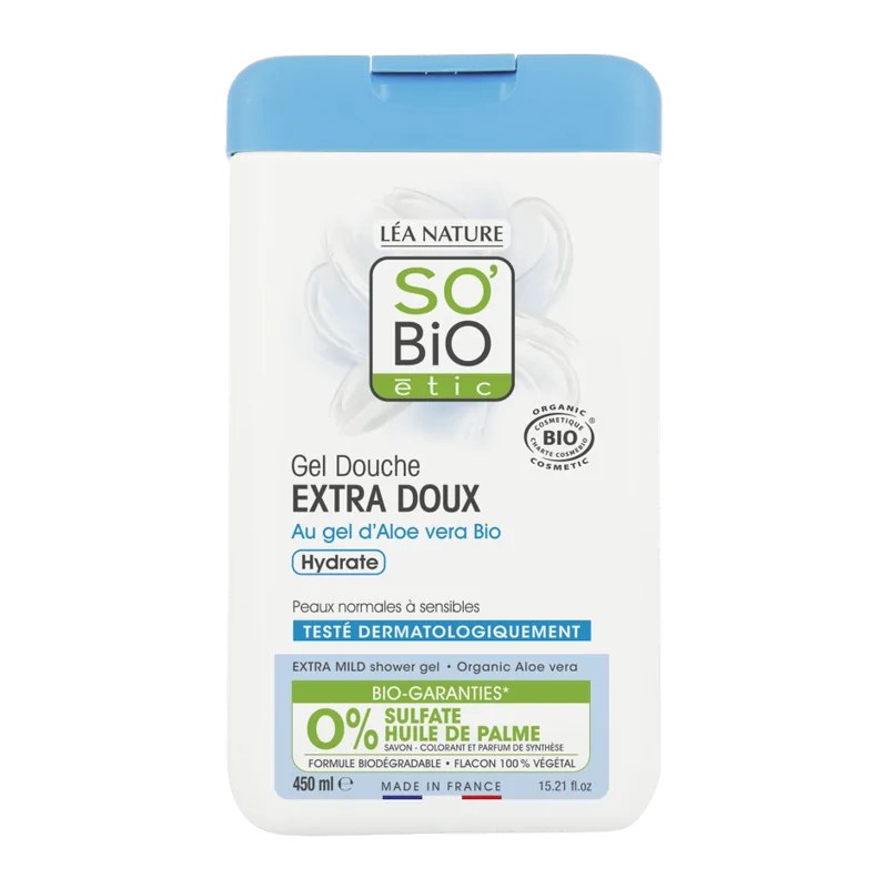 SO'BiO So Bio Gel Douche Aloe Vera Extra Doux 450Ml