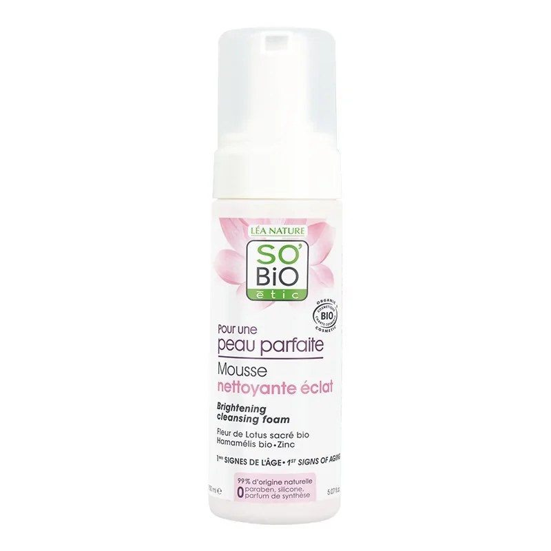 SO'BiO SO BIO MOUSSE NETTOYANTE – ÉCLAT -150ML