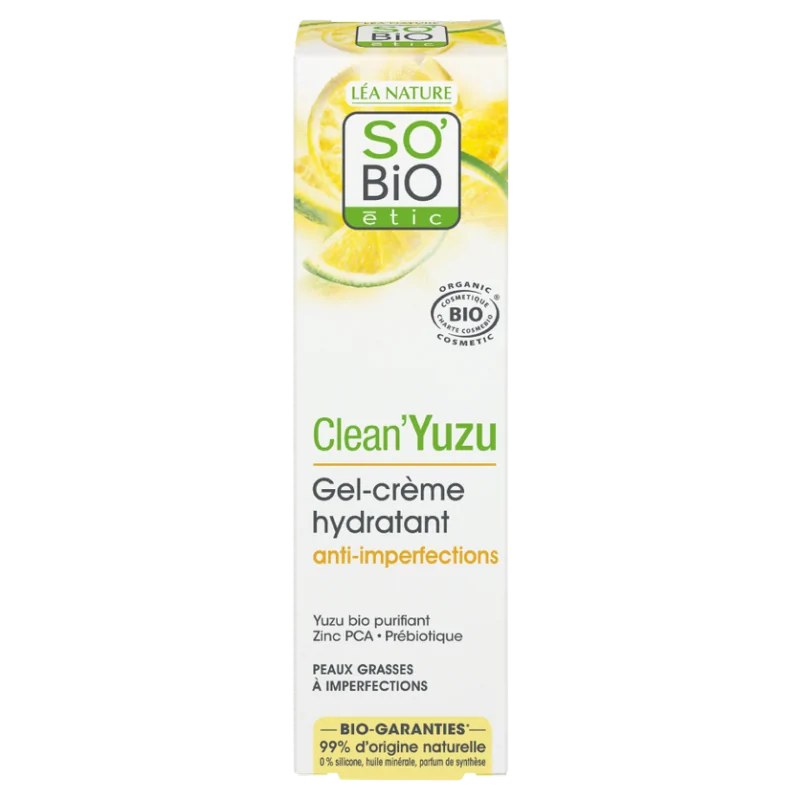 SO'BiO So Bio Yuzu Gel Crème Hydratant Anti-imperfections 40Ml