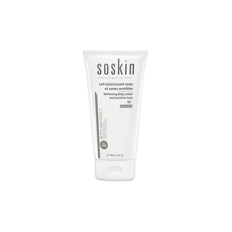 SOSKIN Soskin whitening+ lait eclaircissant corps et zones sensibles 150ml huile de macadamia