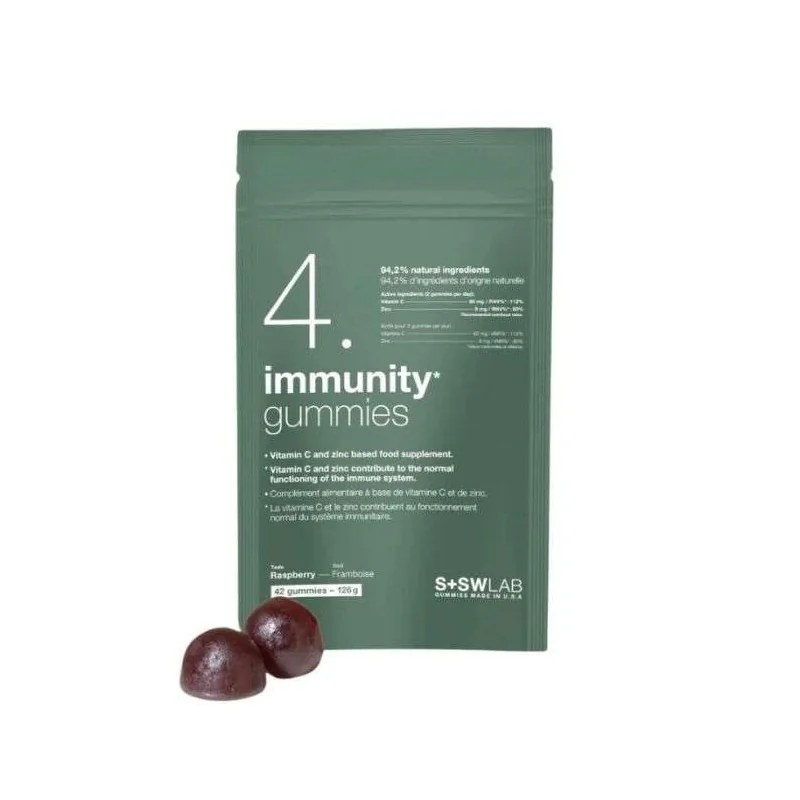 SSWLAB SSWLAB 4 IMMUNITY GUMMIES 126G 42 GUMMIES GOUT FRAMBOISE