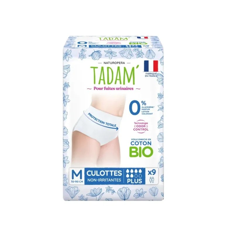 TADAM' TADAM' CULOTTES ECOLOGIQUES FUITES URINAIRES JETABLES TAILLE M 9U
