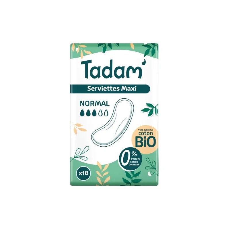 TADAM' TADAM' SERVIETTES MATERNITE NORMAL x18