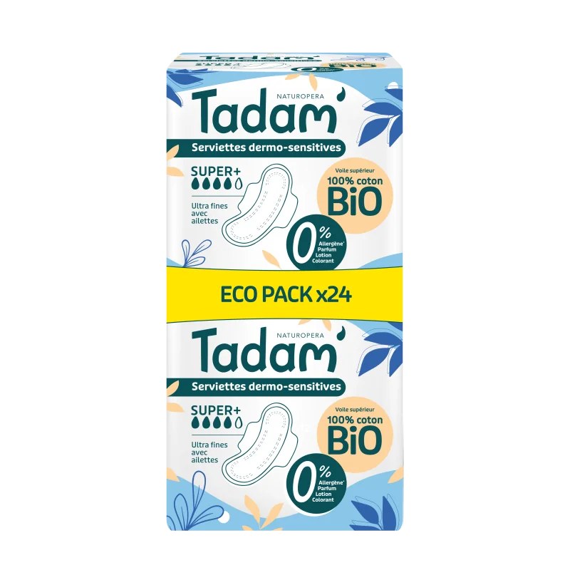 TADAM' TADAM' SERVIETTES ULTRA SUPER + x12 x2 PACK PROMO