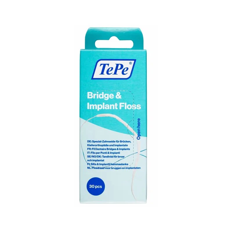 TePe TePe Fil dentaire pour bridge et implant 30pcs