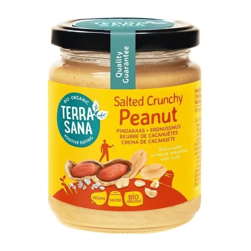 TerraSana TERRASANA  Beurre de cacahuète crunchy Bio, 250g