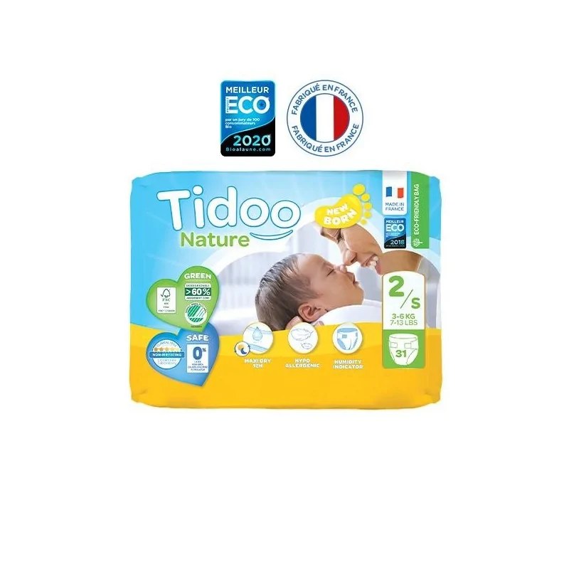 TIDOO TIDOO COUCHE NEWBORN T2/S 3-6KG 31 U