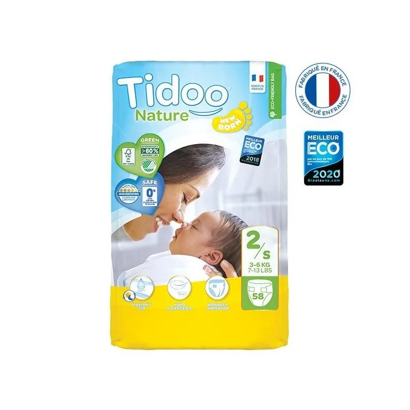 TIDOO TIDOO COUCHE NEWBORN T2/S 3-6KG 56 U