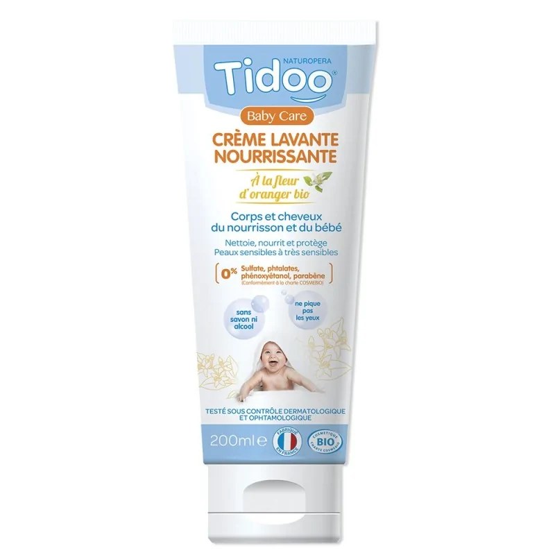 TIDOO Tidoo Crème Lavante Nourrissante à la Fleur d’Oranger 200ml