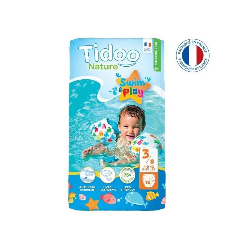 TIDOO TIDOO CULOTTES DE BAIN T3/S 4-9KG 12 U