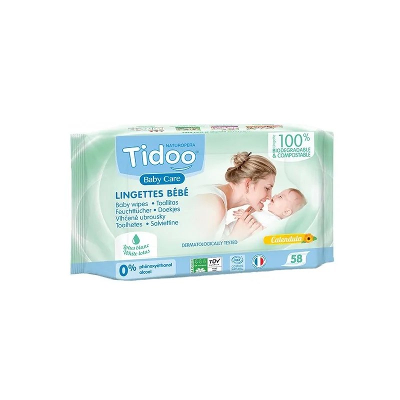 TIDOO Tidoo Lingettes Compostables au calendula et Parfum Naturel X58