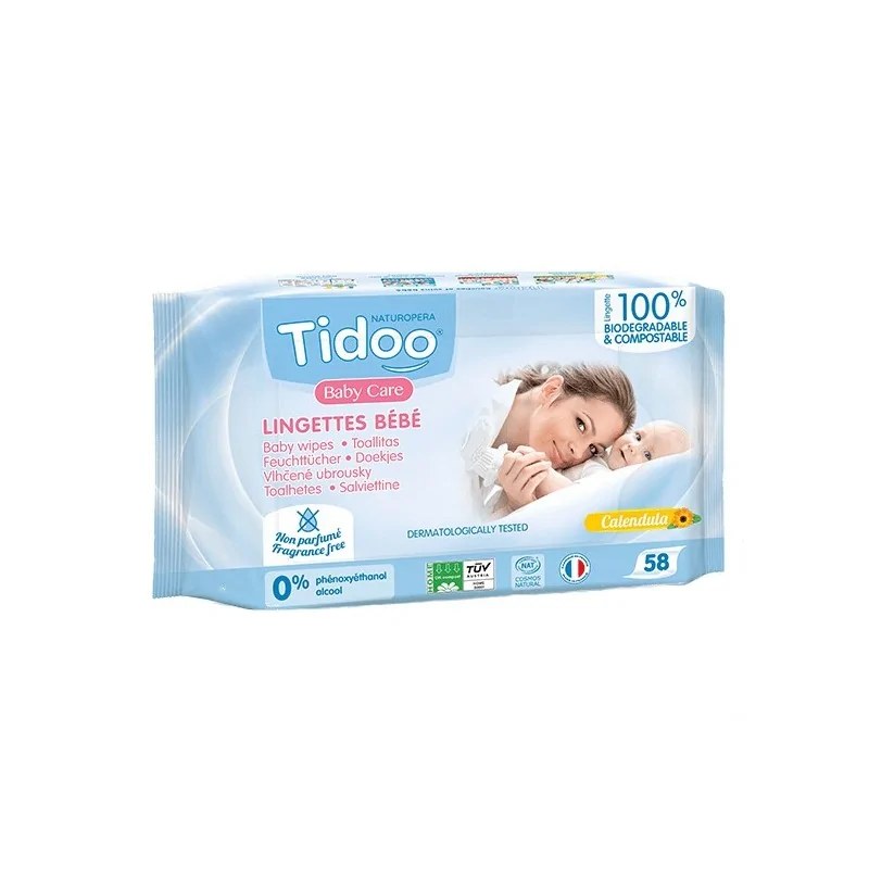 TIDOO TIDOO Lingettes sans Parfum au Calendula X58