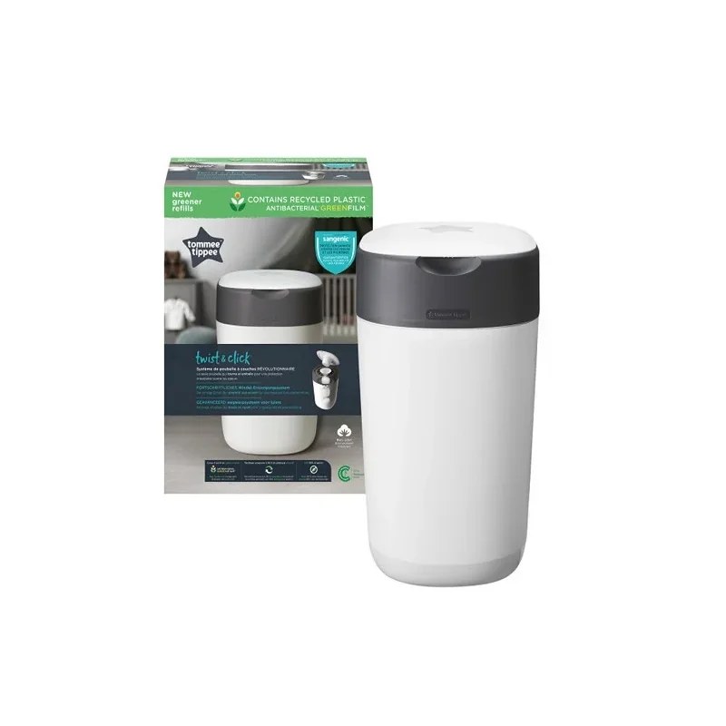 Tommee Tippee Tommee Tippee Poubelle à Couches Anti-Odeur Twist & Click- Blanc