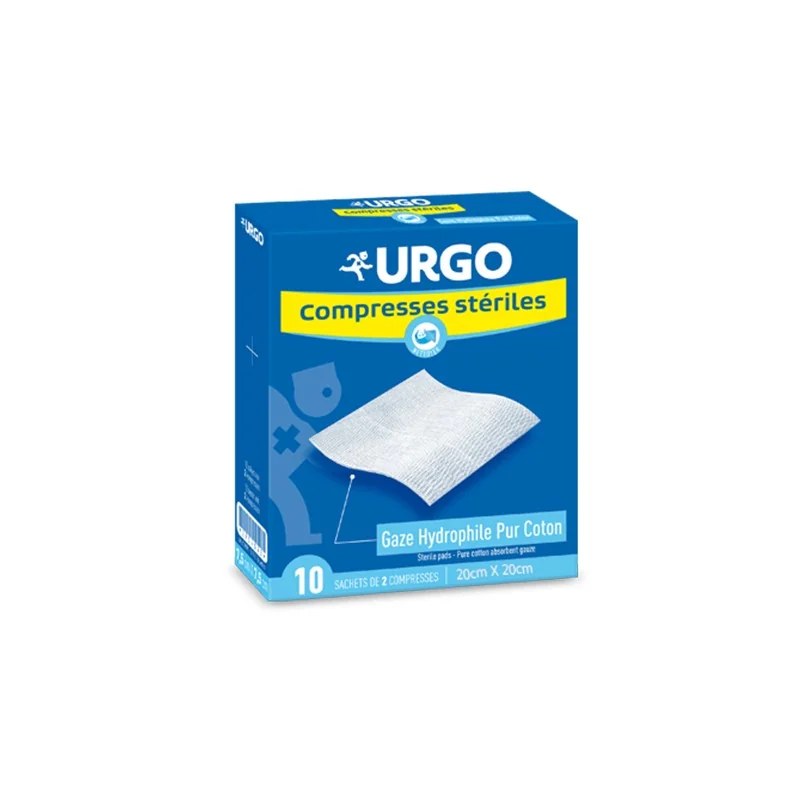 URGO URGO COMPRESSES STÉRILES DE GAZE 20cmX20cm