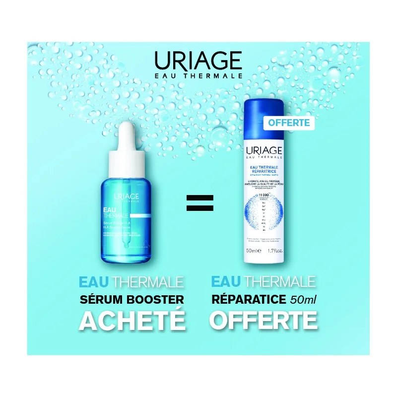 URIAGE URIAGE EAU THERMALE - Sérum Booster H.A 30ml ACHETE + EAU THERMALE REPARATRICE 50ML OFFERTE