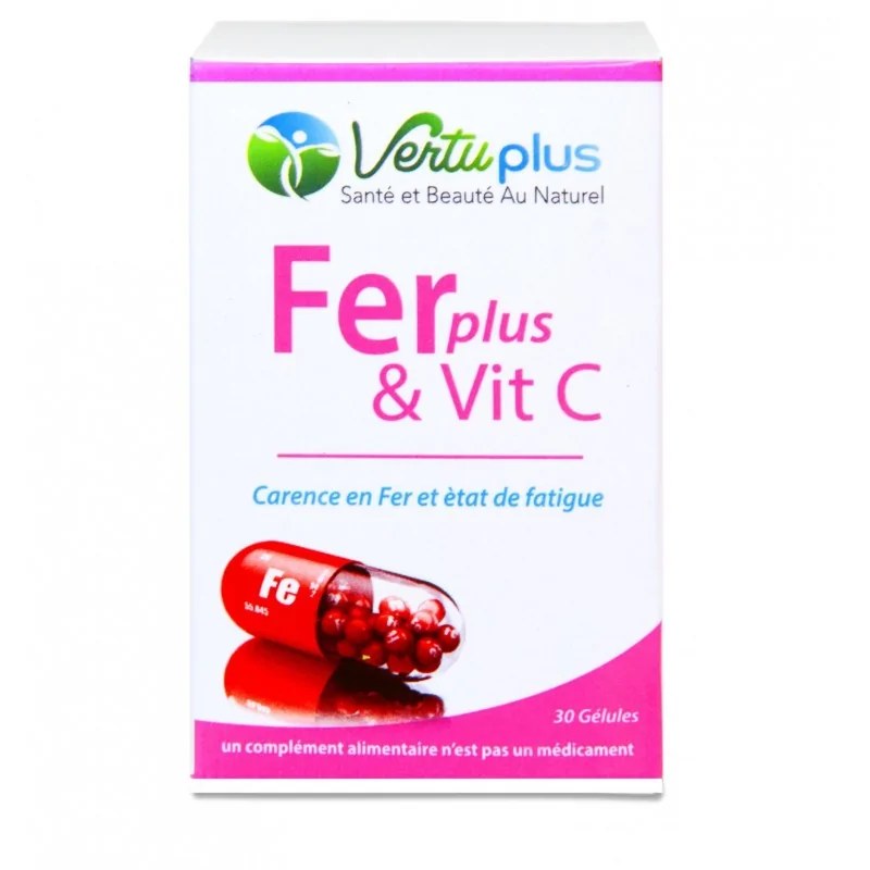 VERTU PLUS VERTU PLUS FERplus & Vit C 30 GELULES