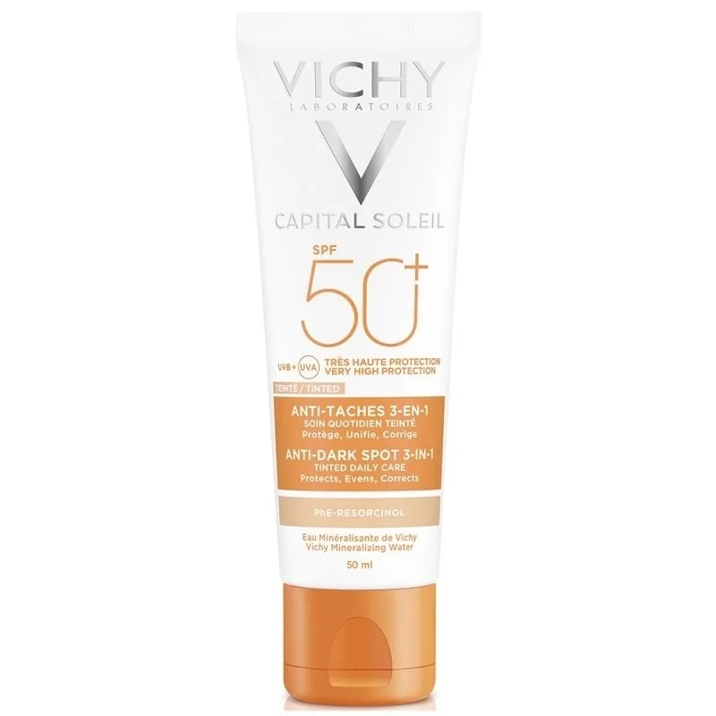 VICHY Vichy Capital Soleil CRÈME ANTI-TACHES TEINTÉ 3 EN 1 SPF 50+