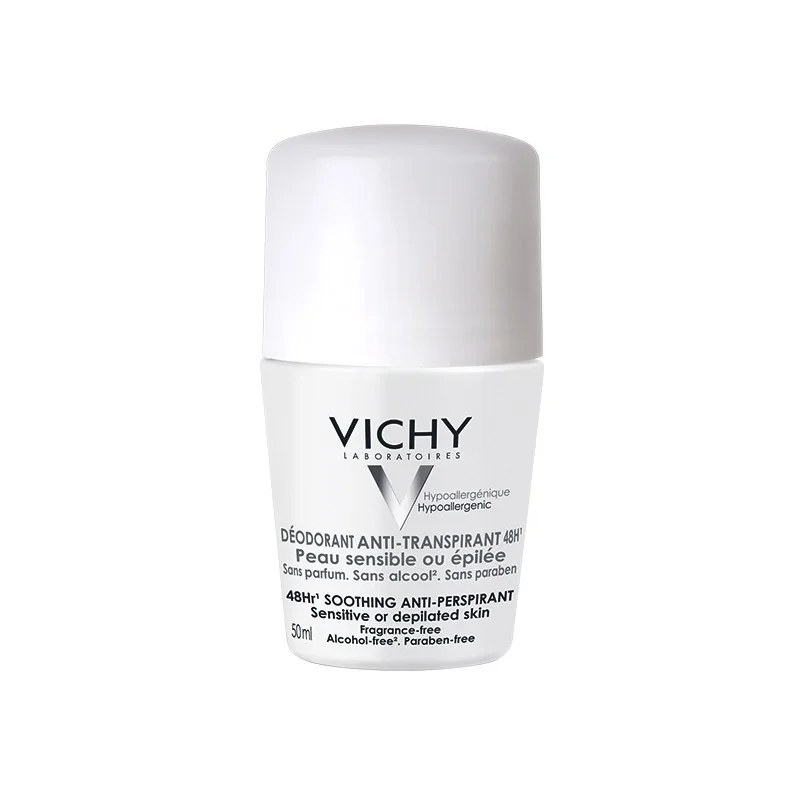 VICHY VICHY DEODORANT ANTI-TRANSPIRANT 48H ROLL-ON 50ml PEAU SENSIBLE OU ÉPILÉE
