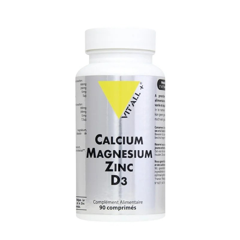 VIT’ALL+ VIT’ALL+ CALCIUM MAGNESIUM ZINC D3 90 COMPRIMES