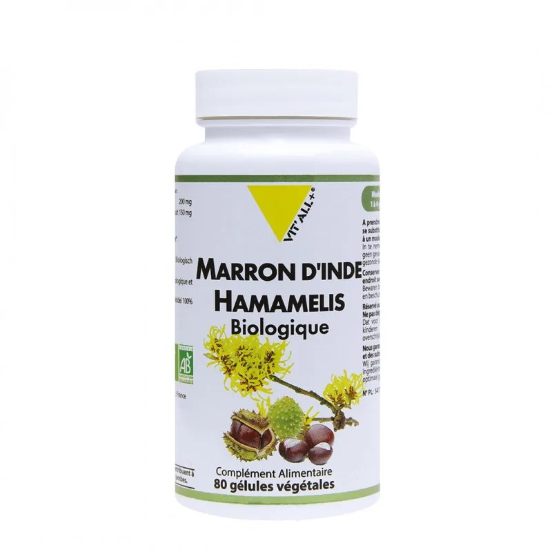 VIT’ALL+ VIT’ALL+ Marron D’Inde 150Mg + Hamamelis 200Mg 80 Gélules