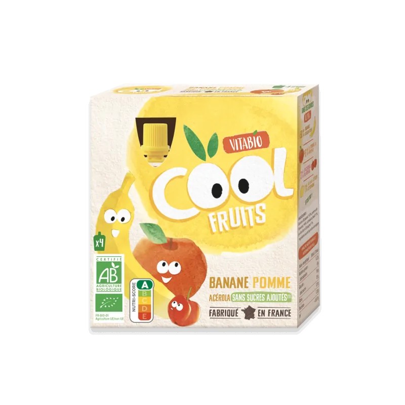 VITABIO VITABIO POMME BANANE ACEROLA 4 X 90 G