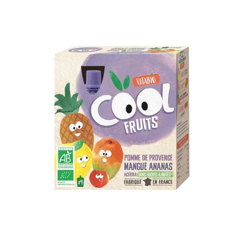 VITABIO VITABIO POMME MANGUE ANANS ACEROLA 4 x 90 G
