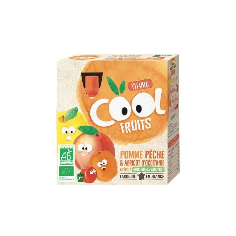 VITABIO VITABIO POMME PECHE ABRICOT ACEROLA 4 X 90 G