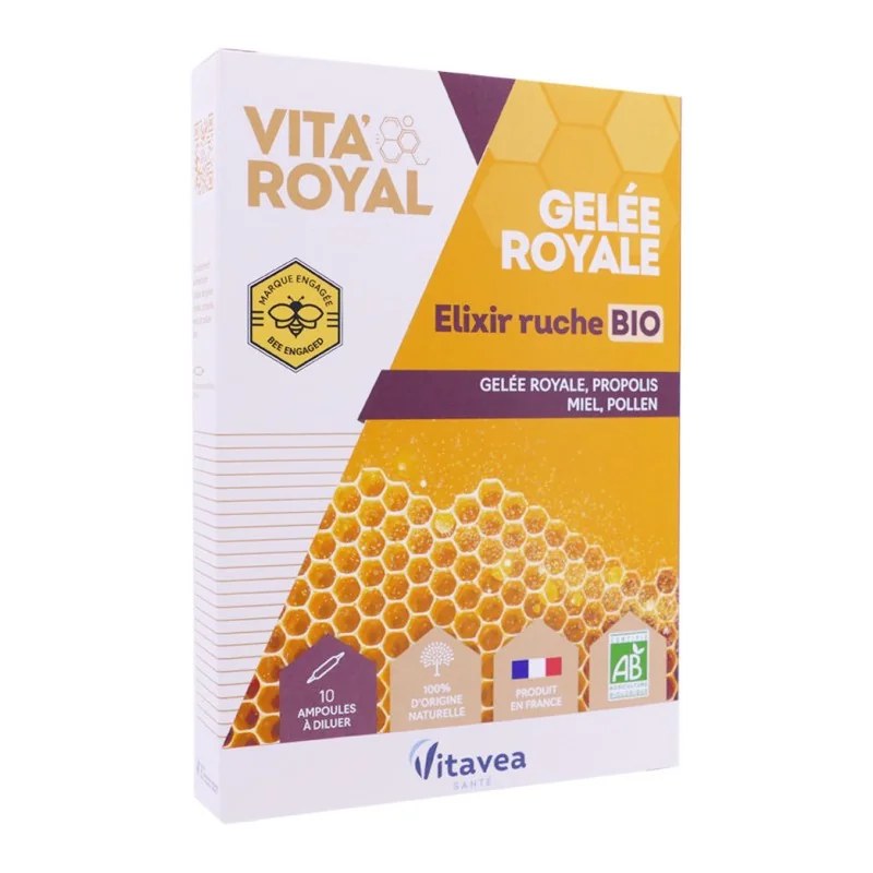 VITAVEA VITAVEA GELEE ROYAL ELIXIR RUCHE BIO 10 AMPOULES
