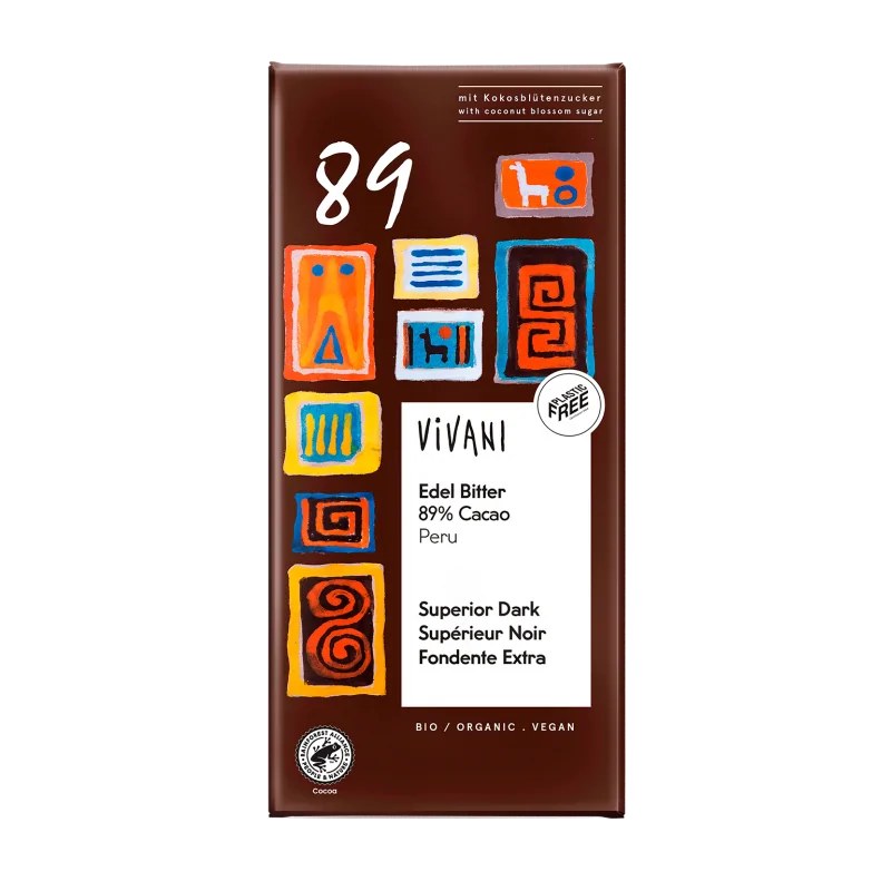 VIVANI VIVANI TABLETTE CHOCOLAT SUPERIEUR PERU 89% 80G