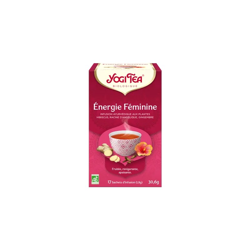 Yogi Tea  YOGI TEA Energie Féminine 17x 2g (Hibiscus, réglisse, menthe poivrée, feuilles de framboise, racine d'angélique)